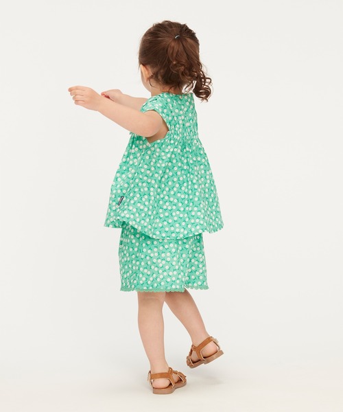 Moujonjon（ムージョンジョン）の「ブロード小花柄ブラウス（シャツ/ブラウス・キッズ・ライトグリーン/イエロー/ターコイズブルー・90/100/110/120/130/140）」の7枚目の写真