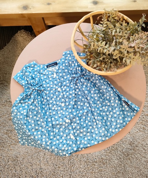 Moujonjon（ムージョンジョン）の「ブロード小花柄ブラウス（シャツ/ブラウス・キッズ・ライトグリーン/イエロー/ターコイズブルー・90/100/110/120/130/140）」の14枚目の写真