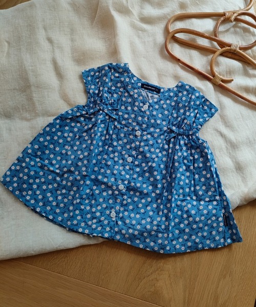 Moujonjon（ムージョンジョン）の「ブロード小花柄ブラウス（シャツ/ブラウス・キッズ・ライトグリーン/イエロー/ターコイズブルー・90/100/110/120/130/140）」の15枚目の写真