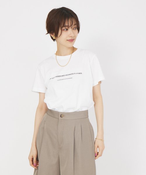 Rouge vif Anna(ルージュヴィフアンナ)の「ロゴコンパクトTシャツ(Tシャツ/カットソー・レディース・ホワイト・フリー)」の2枚目の写真