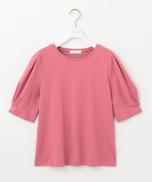 ANY SIS(エニィスィス)の「【UVケア】プレーティングジャージー タックスリーブ カットソー(Tシャツ/カットソー・レディース・ダルブルー系/ブラック系/ローズ系/ホワイト系/ブラック系2/ライトグリーン系・2)」の18枚目の写真