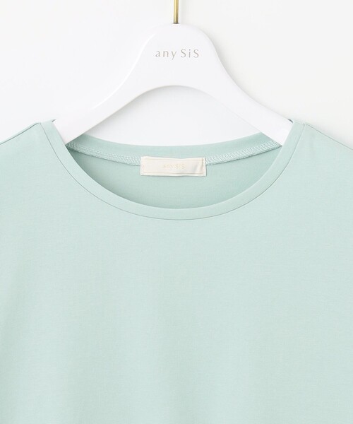 ANY SIS(エニィスィス)の「【UVケア】プレーティングジャージー タックスリーブ カットソー(Tシャツ/カットソー・レディース・ダルブルー系/ブラック系/ローズ系/ホワイト系/ブラック系2/ライトグリーン系・2)」の21枚目の写真