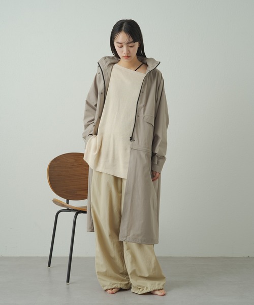 earthy（アーシー）の「【撥水】ナイロンラインパンツ（その他パンツ・レディース・ベージュ/ブラック/ブラウン/パープル/オフホワイト・S/M）」の7枚目の写真