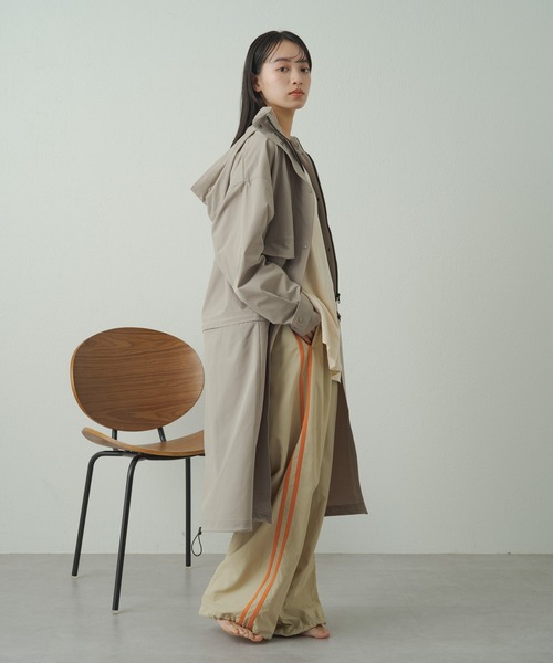 earthy（アーシー）の「【撥水】ナイロンラインパンツ（その他パンツ・レディース・ベージュ/ブラック/ブラウン/パープル/オフホワイト・S/M）」の8枚目の写真