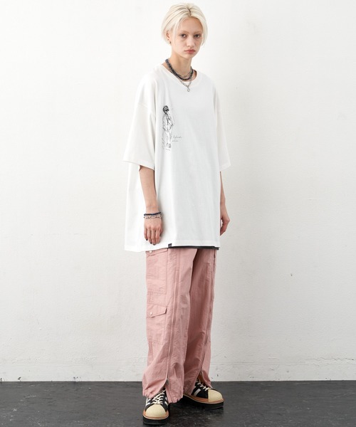 AIVER（アイバー）の「AIVER　ドローイングS/SビッグTEE（Tシャツ/カットソー・メンズ・ホワイト/チャコールグレー/ブラック・MEDIUM/SMALL/LARGE）」の11枚目の写真