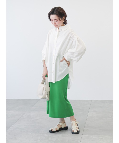 Lugnoncure（ルノンキュール）の「ポンチタイトスカート（スカート・レディース・ブラック/ベージュ/グリーン・ﾌﾘ-）」の10枚目の写真