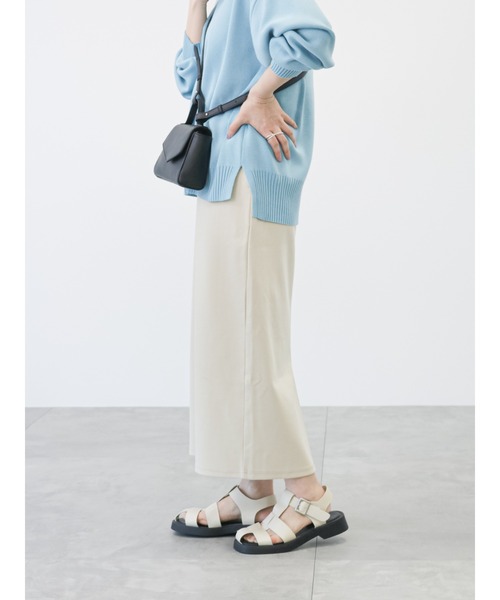 Lugnoncure（ルノンキュール）の「ポンチタイトスカート（スカート・レディース・ブラック/ベージュ/グリーン・ﾌﾘ-）」の6枚目の写真