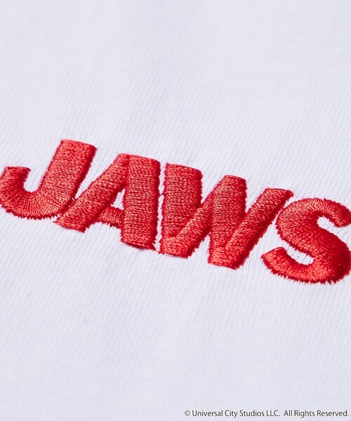 FREAK'S STORE(フリークスストア)の「【限定展開】JAWS/ジョーズ 別注 ビッグシルエット バックプリント クルーネックTシャツ(Tシャツ/カットソー・メンズ・ホワイト/ブラック/アッシュグレー/ダークグリーン/グレイッシュブルー・SMALL/MEDIUM/LARGE)」の14枚目の写真
