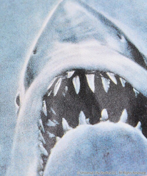 FREAK'S STORE(フリークスストア)の「【限定展開】JAWS/ジョーズ 別注 ビッグシルエット バックプリント クルーネックTシャツ(Tシャツ/カットソー・メンズ・ホワイト/ブラック/アッシュグレー/ダークグリーン/グレイッシュブルー・SMALL/MEDIUM/LARGE)」の10枚目の写真