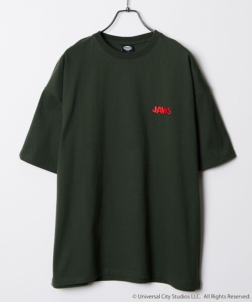FREAK'S STORE(フリークスストア)の「【限定展開】JAWS/ジョーズ 別注 ビッグシルエット バックプリント クルーネックTシャツ(Tシャツ/カットソー・メンズ・ホワイト/ブラック/アッシュグレー/ダークグリーン/グレイッシュブルー・SMALL/MEDIUM/LARGE)」の15枚目の写真