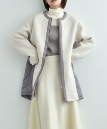 中綿*ダンボール切替ノーカラーコート