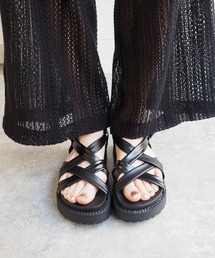 厚底ストラップサンダル　8490059