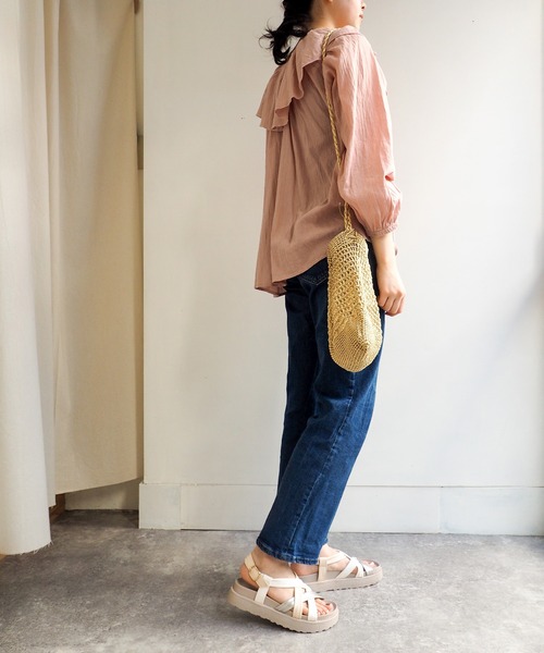 byあしながおじさん（バイアシナガオジサン）の「厚底ストラップサンダル　8490059（サンダル・レディース・ベージュ/ホワイト/ブラック・S/M/L/LL）」の6枚目の写真