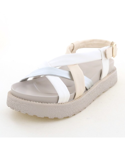 byあしながおじさん（バイアシナガオジサン）の「厚底ストラップサンダル　8490059（サンダル・レディース・ベージュ/ホワイト/ブラック・S/M/L/LL）」の9枚目の写真