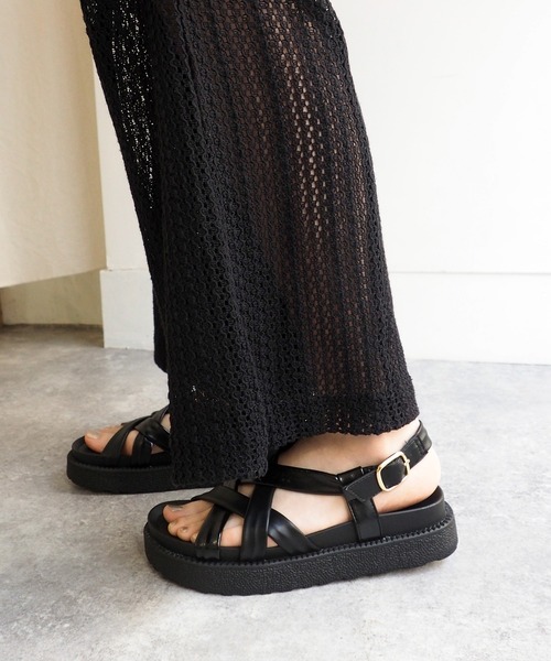 byあしながおじさん（バイアシナガオジサン）の「厚底ストラップサンダル　8490059（サンダル・レディース・ベージュ/ホワイト/ブラック・S/M/L/LL）」の13枚目の写真