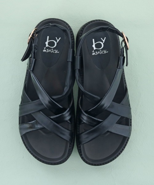 byあしながおじさん（バイアシナガオジサン）の「厚底ストラップサンダル　8490059（サンダル・レディース・ベージュ/ホワイト/ブラック・S/M/L/LL）」の16枚目の写真