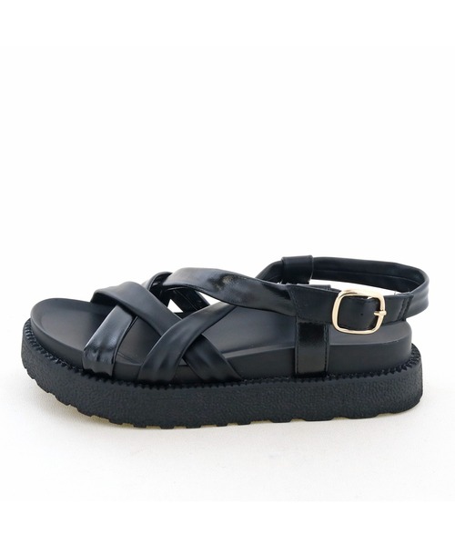 byあしながおじさん（バイアシナガオジサン）の「厚底ストラップサンダル　8490059（サンダル・レディース・ベージュ/ホワイト/ブラック・S/M/L/LL）」の18枚目の写真