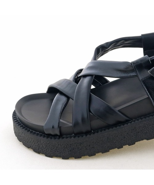 byあしながおじさん（バイアシナガオジサン）の「厚底ストラップサンダル　8490059（サンダル・レディース・ベージュ/ホワイト/ブラック・S/M/L/LL）」の19枚目の写真