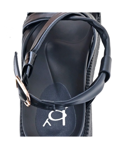 byあしながおじさん（バイアシナガオジサン）の「厚底ストラップサンダル　8490059（サンダル・レディース・ベージュ/ホワイト/ブラック・S/M/L/LL）」の21枚目の写真