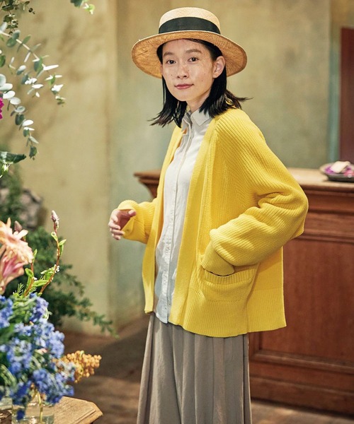 Sunny clouds（サニークラウズ）の「サニークラウズ　菜の花カーディガン〈レディース〉（カーディガン/ボレロ・レディース・イエロー・X-LARGE/LARGE/MEDIUM）」の3枚目の写真