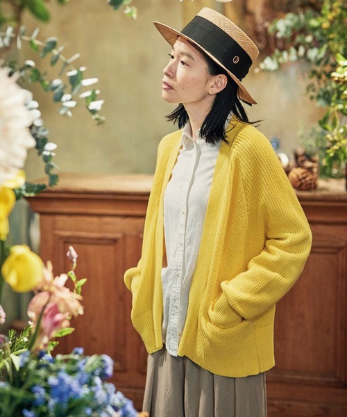Sunny clouds（サニークラウズ）の「サニークラウズ　菜の花カーディガン〈レディース〉（カーディガン/ボレロ・レディース・イエロー・X-LARGE/LARGE/MEDIUM）」の4枚目の写真