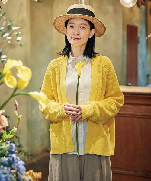 Sunny clouds（サニークラウズ）の「サニークラウズ　菜の花カーディガン〈レディース〉（カーディガン/ボレロ・レディース・イエロー・X-LARGE/LARGE/MEDIUM）」の5枚目の写真