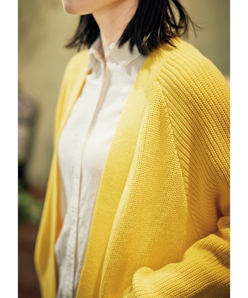 Sunny clouds（サニークラウズ）の「サニークラウズ　菜の花カーディガン〈レディース〉（カーディガン/ボレロ・レディース・イエロー・X-LARGE/LARGE/MEDIUM）」の7枚目の写真