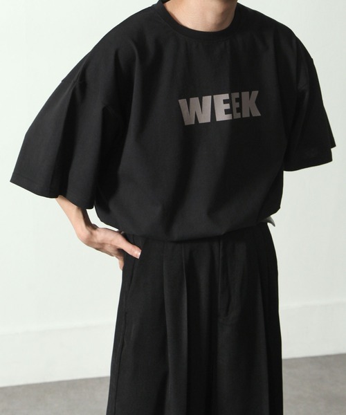 NILWAY（ニルウェイ）の「アソートバッグロゴプリントTシャツ（Tシャツ/カットソー・メンズ・ホワイト/ブラック系/ネイビー/ブラック/ホワイト系/ネイビー系・MEDIUM/LARGE）」の3枚目の写真