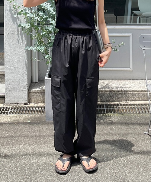 LE MORE（リモア）の「ポケットカーゴパンツ（カーゴパンツ・レディース・アイボリー/カーキ/ブラック/ピンク・FREE）」の3枚目の写真