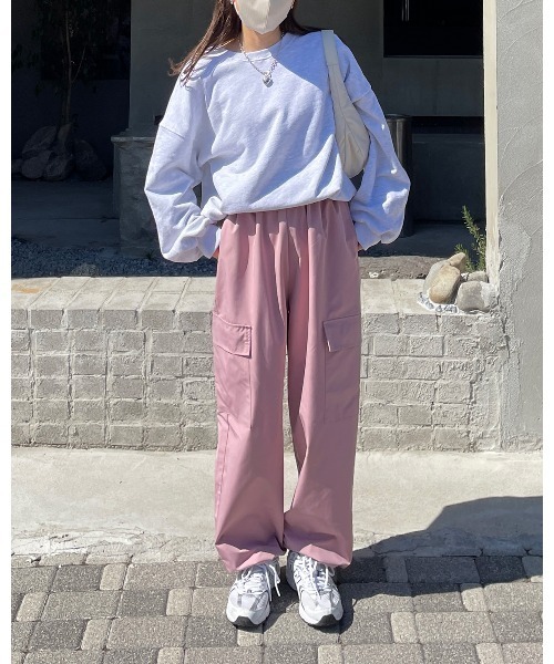 LE MORE（リモア）の「ポケットカーゴパンツ（カーゴパンツ・レディース・アイボリー/カーキ/ブラック/ピンク・FREE）」の15枚目の写真