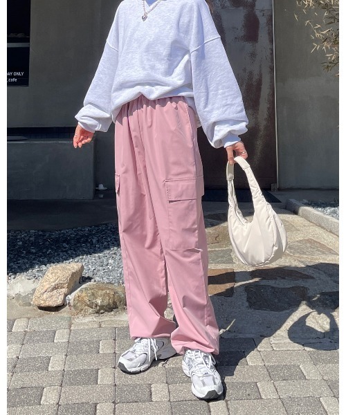 LE MORE（リモア）の「ポケットカーゴパンツ（カーゴパンツ・レディース・アイボリー/カーキ/ブラック/ピンク・FREE）」の16枚目の写真