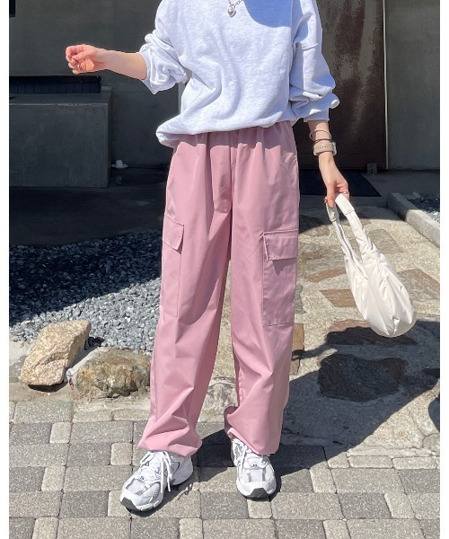 LE MORE（リモア）の「ポケットカーゴパンツ（カーゴパンツ・レディース・アイボリー/カーキ/ブラック/ピンク・FREE）」の17枚目の写真