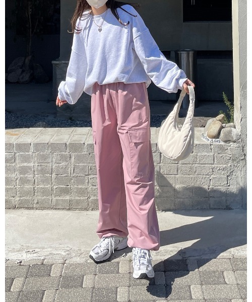 LE MORE（リモア）の「ポケットカーゴパンツ（カーゴパンツ・レディース・アイボリー/カーキ/ブラック/ピンク・FREE）」の19枚目の写真