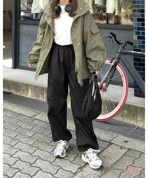 LE MORE（リモア）の「ポケットカーゴパンツ（カーゴパンツ・レディース・アイボリー/カーキ/ブラック/ピンク・FREE）」の22枚目の写真