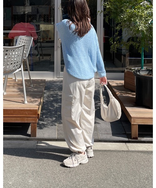 LE MORE（リモア）の「ポケットカーゴパンツ（カーゴパンツ・レディース・アイボリー/カーキ/ブラック/ピンク・FREE）」の6枚目の写真