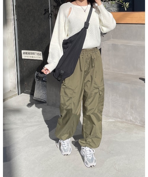 LE MORE（リモア）の「ポケットカーゴパンツ（カーゴパンツ・レディース・アイボリー/カーキ/ブラック/ピンク・FREE）」の11枚目の写真