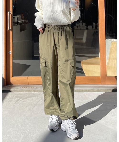 LE MORE（リモア）の「ポケットカーゴパンツ（カーゴパンツ・レディース・アイボリー/カーキ/ブラック/ピンク・FREE）」の12枚目の写真