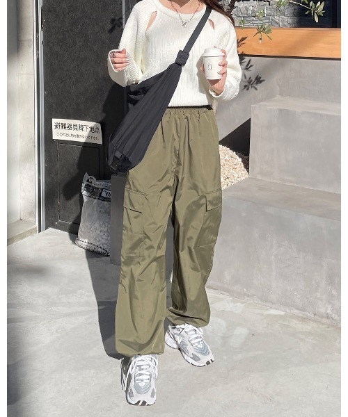 LE MORE（リモア）の「ポケットカーゴパンツ（カーゴパンツ・レディース・アイボリー/カーキ/ブラック/ピンク・FREE）」の14枚目の写真