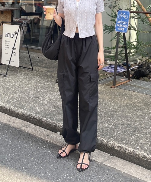 LE MORE（リモア）の「ポケットカーゴパンツ（カーゴパンツ・レディース・アイボリー/カーキ/ブラック/ピンク・FREE）」の15枚目の写真