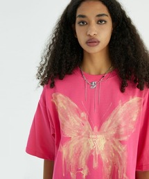 Ressaca（レサーカ）の「オーバーサイズ バタフライ バックプリントロゴ クルーネック半袖Tシャツ（Tシャツ/カットソー）」