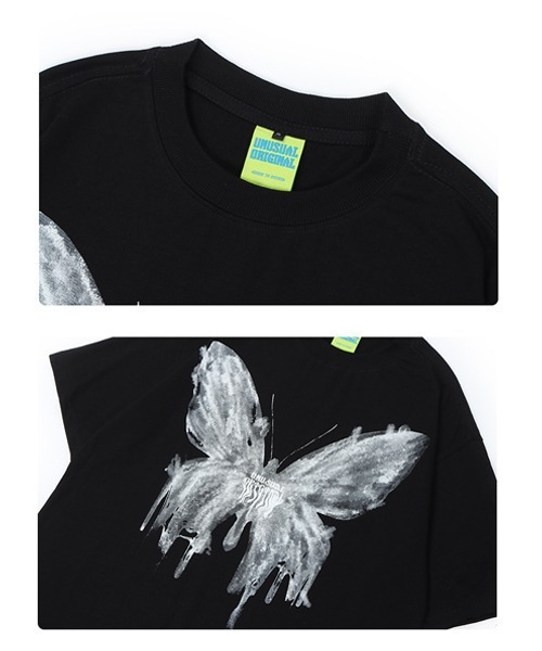Ressaca（レサーカ）の「オーバーサイズ バタフライ バックプリントロゴ クルーネック半袖Tシャツ（Tシャツ/カットソー・メンズ・ピンク/ブラック/グレー・M/L/XL）」の9枚目の写真