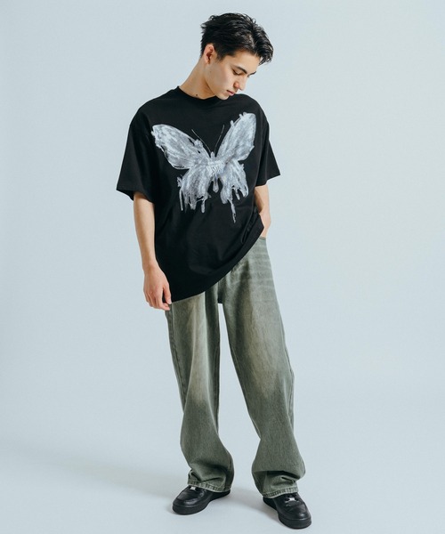 Ressaca（レサーカ）の「オーバーサイズ バタフライ バックプリントロゴ クルーネック半袖Tシャツ（Tシャツ/カットソー・メンズ・ピンク/ブラック/グレー・M/L/XL）」の19枚目の写真