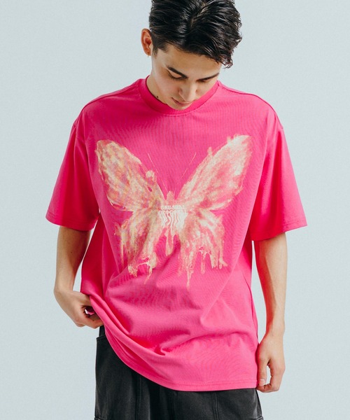 Ressaca（レサーカ）の「オーバーサイズ バタフライ バックプリントロゴ クルーネック半袖Tシャツ（Tシャツ/カットソー・メンズ・ピンク/ブラック/グレー・M/L/XL）」の21枚目の写真