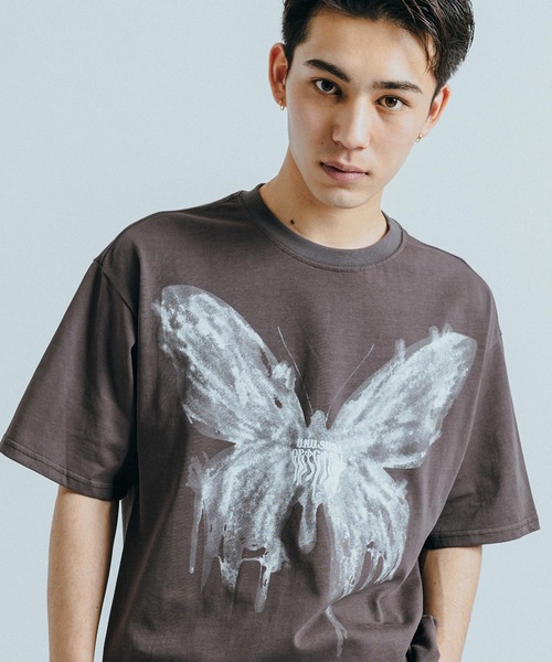 Ressaca（レサーカ）の「オーバーサイズ バタフライ バックプリントロゴ クルーネック半袖Tシャツ（Tシャツ/カットソー・メンズ・ピンク/ブラック/グレー・M/L/XL）」の15枚目の写真