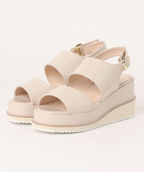 INGNI（イング）の「ラメゴールドライン／プラットフォームサンダル（サンダル・レディース・ブラック/ピンクベージュ/アイボリー・M/L）」の8枚目の写真