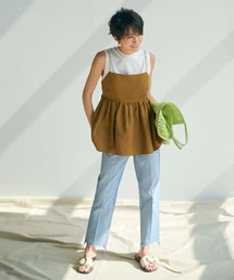 Mila Owen | 裾段差テーパードデニムパンツ【ウォッシャブル/手洗い可能】(デニムパンツ)