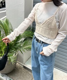 クロシェ編みビスチェ&ロンTセット