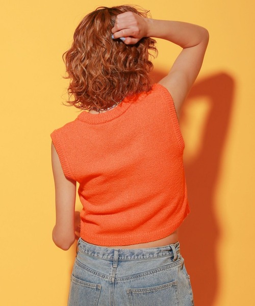 PBLIM（ページボーイリム）の「PAGEBOYLIM/チビニットベスト（ベスト・レディース・ブラック/オレンジ/ブルー・FREE）」の20枚目の写真