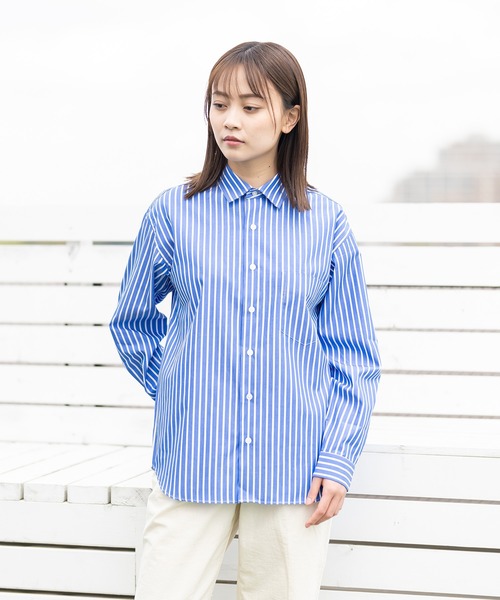 未使用 31320円 ADOREクールストライプバックプリーツ シャツ ブラウス セール】 クールストライプバックプリーツシャツブラウス （シャツ