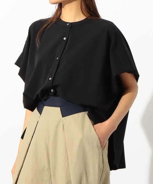 Settimissimo（セッティミッシモ）の「ストレッチバックタックデザインブラウス（シャツ/ブラウス・レディース・ブラック/グレイッシュベージュ/オレンジ・FREE）」の2枚目の写真